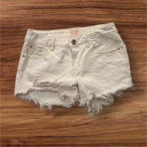 GB faded pink cutt jean off shorts